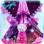 paris zipper lock screen android application logo